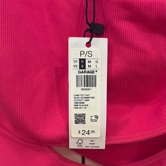 Pink One-Shoulder Women's Seamless Garage Top - Picture 4 of 9